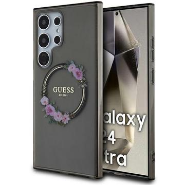 Capa Guess IML Flowers Wreath para Samsung Galaxy S24 Ultra - Compatível com MagSafe