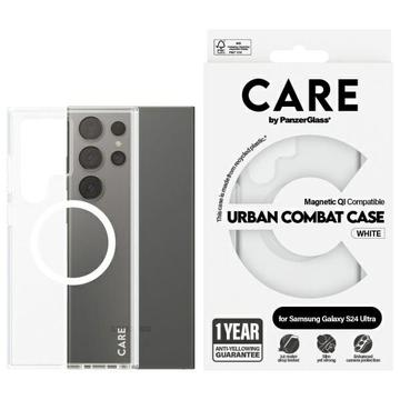 Capa PanzerGlass Care Transparent Urban Combat para Samsung Galaxy S24 Ultra - Compatível com MagSafe - Branco