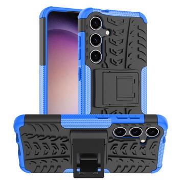 Capa Híbrida Antiderrapante com Suporte para Samsung Galaxy S24+ - Azul / Preto