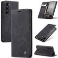 Bolsa Tipo Carteira Caseme 013 Series para Samsung Galaxy S24+ - Preto