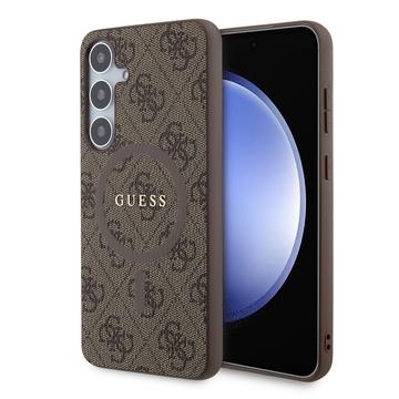 Capa de anel colorida Samsung Galaxy S24+ Guess 4G - Compatível com MagSafe