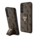 Capa Samsung Galaxy S24+ Guess 4G Grip Stand Triangle Logo Case - Castanho