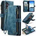 Bolsa Tipo Carteira Caseme C30 Multifuncional para Samsung Galaxy S25+ - Azul