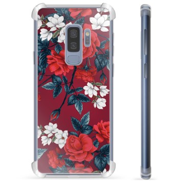 Capa Híbrida para Samsung Galaxy S9+  - Flores Vintage