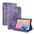 Capa Folio Série Butterfly para Samsung Galaxy Tab S6 Lite 2020/2022/2024 - Roxo