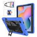 Capa com Alça Heavy Duty 360 para Samsung Galaxy Tab S6 Lite 2020/2022/2024 - Azul