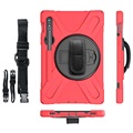 Capa com Alça Heavy Duty 360 para Samsung Galaxy Tab S7/S8 - Vermelho