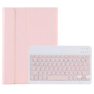 Bolsa com Teclado Bluetooth para Samsung Galaxy Tab S9 FE - Cor-de-Rosa