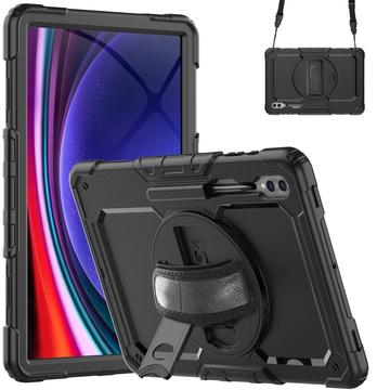 Capa com Alça Heavy Duty 360 para Samsung Galaxy Tab S9 Ultra - Preto