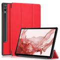 Bolsa Fólio Inteligente Tri-Fold para Samsung Galaxy Tab S9+ - Vermelho