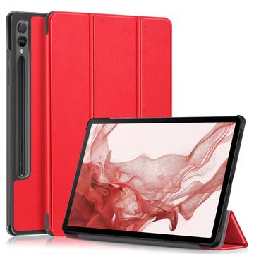 Bolsa Fólio Inteligente Tri-Fold para Samsung Galaxy Tab S9+ - Vermelho