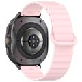 Bracelete em Silicone com Magnética para Samsung Galaxy Watch Ultra - 47mm - Cor-de-Rosa