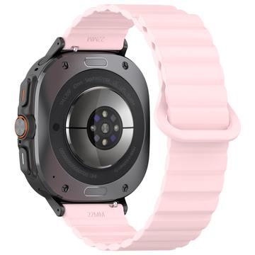 Bracelete em Silicone com Magnética para Samsung Galaxy Watch Ultra - 47mm - Cor-de-Rosa