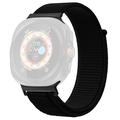 Bracelete de Nylon para Samsung Galaxy Watch Ultra com Fecho de Velcro - 47mm - Preto