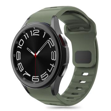 Samsung Galaxy Watch4/5/5 Pro/6/7/FE Bracelete de silicone Tech-Protect IconBand Line - Verde Escuro