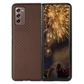 Capa Híbrida para Samsung Galaxy Z Fold2 5G - Fibra de Carbono - Castanho