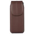 Bolsa de Pele Vertical Holster para Samsung Galaxy Z Fold3 5G - Castanho