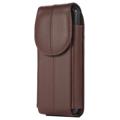 Bolsa de Pele Vertical Holster para Samsung Galaxy Z Fold3 5G - Castanho