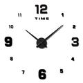 Relógio de parede autoadesivo com números decorativos soltos - 70 a 120cm - Preto
