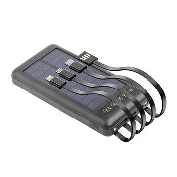 Banco de energia solar Setty SLR-100 4 em 1 10000mAh - Preto