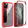 Capa Híbrida Shine&Protect 360 para iPhone 11 Pro - Vermelho / Transparente