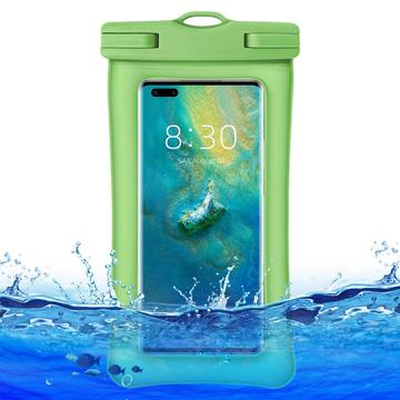 Capa impermeável para smartphone à prova de choque com correia - 7.2" - Verde