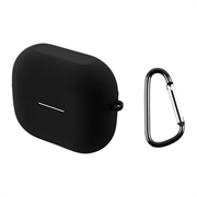 Capa em Silicone com Mosquetão para Samsung Galaxy Buds3/Buds3 Pro - Preto