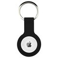 Capa de Silicone com Porta-Chaves para Apple AirTag - Preto