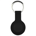 Capa de Silicone com Porta-Chaves para Apple AirTag - Preto