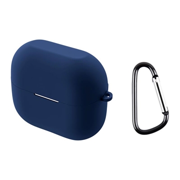 Capa em Silicone com Mosquetão para Samsung Galaxy Buds3/Buds3 Pro - Azul Escuro