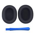 Protectores auriculares de substituição em silicone para os auscultadores Sony WH-1000XM5 com barra em forma de seta - Preto