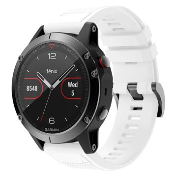 Bracelete em Silicone - Garmin Fenix 6 GPS/6 Pro GPS/5/5 Plus - Branco