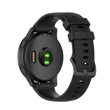 Correia de silicone para Garmin Vivoactive 4, Venu 3/2, Forerunner 265 - Preto