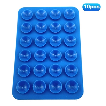 Suporte adesivo com ventosa de silicone para telemóveis Suporte para telemóvel com ventosa antiderrapante para espelho e duche - Azul