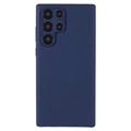 Capa de Silicone Silky para Samsung Galaxy S22 Ultra 5G - Azul Escuro