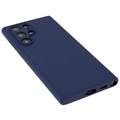 Capa de Silicone Silky para Samsung Galaxy S22 Ultra 5G - Azul Escuro