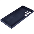 Capa de Silicone Silky para Samsung Galaxy S22 Ultra 5G - Azul Escuro