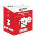 Adaptador de viagem mundial 4 em 1 Skross Pro - Branco