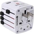 Adaptador de viagem USB Skross World - 2x USB-A, 12W - Branco