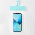Capa impermeável para smartphone com mecanismo deslizante - 7.2" - Azul