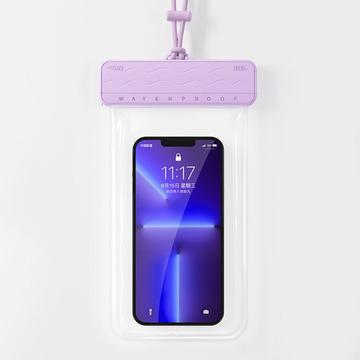 Capa impermeável para smartphone com mecanismo deslizante - 7.2" - Roxo