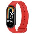 Bracelete em Silicone Suave para Xiaomi Smart Band 8 - Vermelho