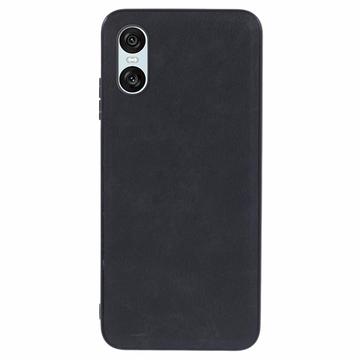 Capa Híbrida Revestida para Sony Xperia 10 VI - Preto