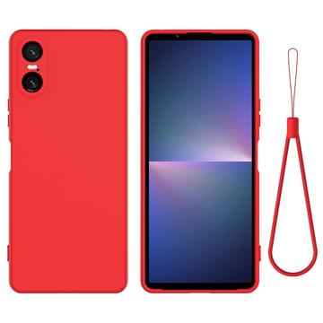 Capa de Silicone Líquido para Sony Xperia 10 VI - Vermelho