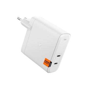 Carregador de parede Spigen ArcStation Pro GaN-1402 Dual USB-C 140W - Branco