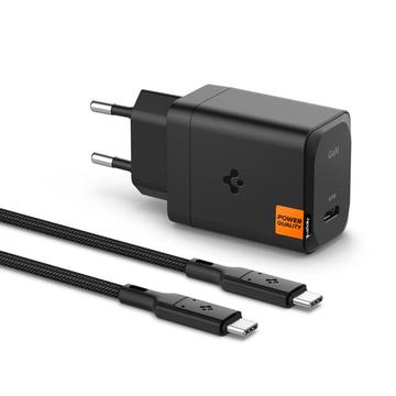 Carregador de parede Spigen ArcStation Pro GaN-651 65W com cabo Type-C - Preto