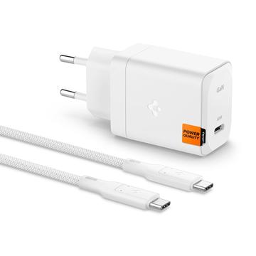 Carregador de parede Spigen ArcStation Pro GaN-651 65W com cabo Type-C - Branco