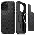 Bolsa Híbrida Spigen Mag Armor para iPhone 15 Pro Max - Mate Preto