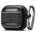 Capa TPU Spigen Rugged Armor para Samsung Galaxy Buds3/Buds3 Pro - Preto