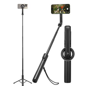 Spigen S580W Selfie Stick / Tripé longo - Compatível com MagSafe - Preto